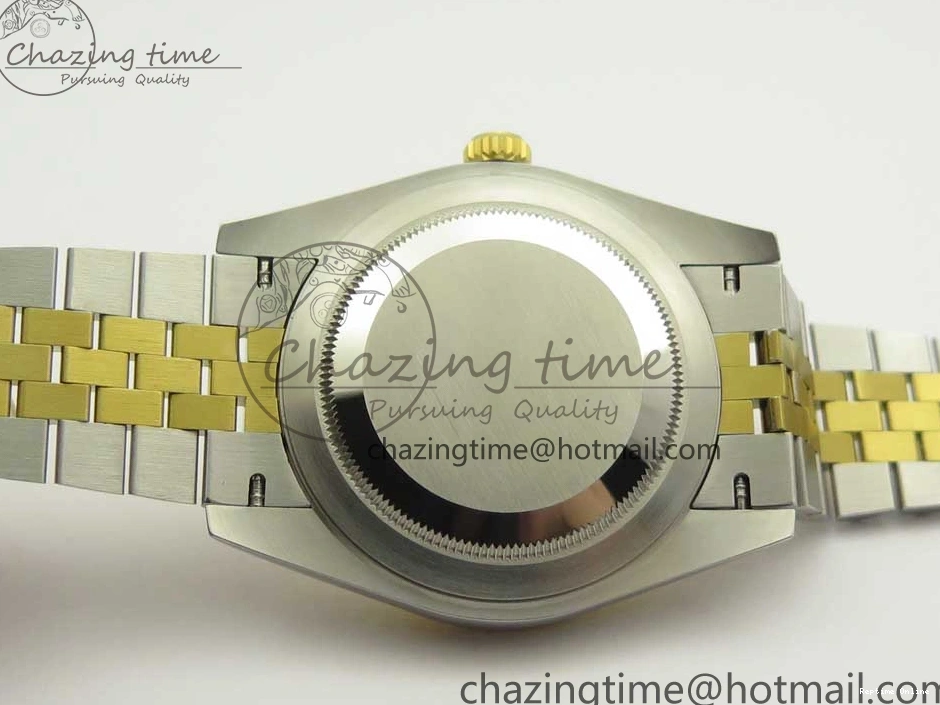 0131 Flexible DateJust 41 126334 904L SS YG DJF 1:1 Best Edition Gold Dial Diamond Markers on SS YG Jubilee Bracelet A 3250